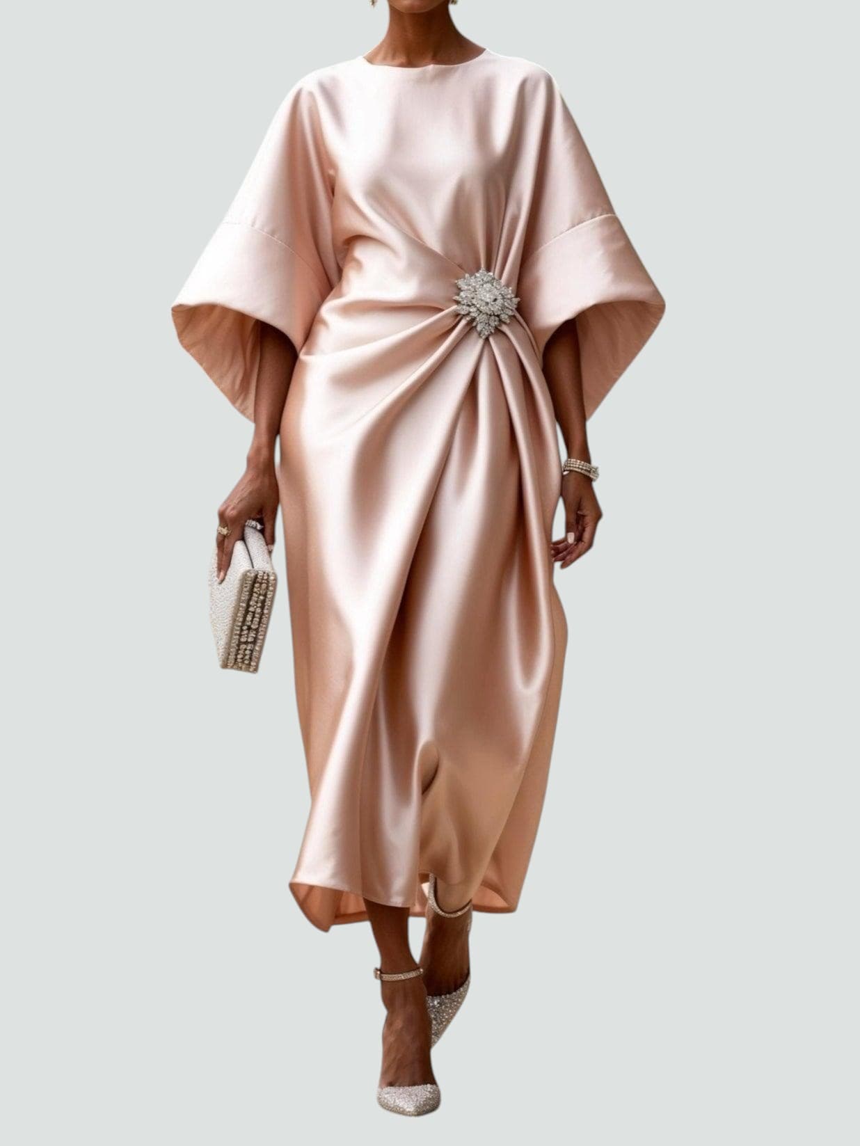 Albertine – Robe longue élégante en satin