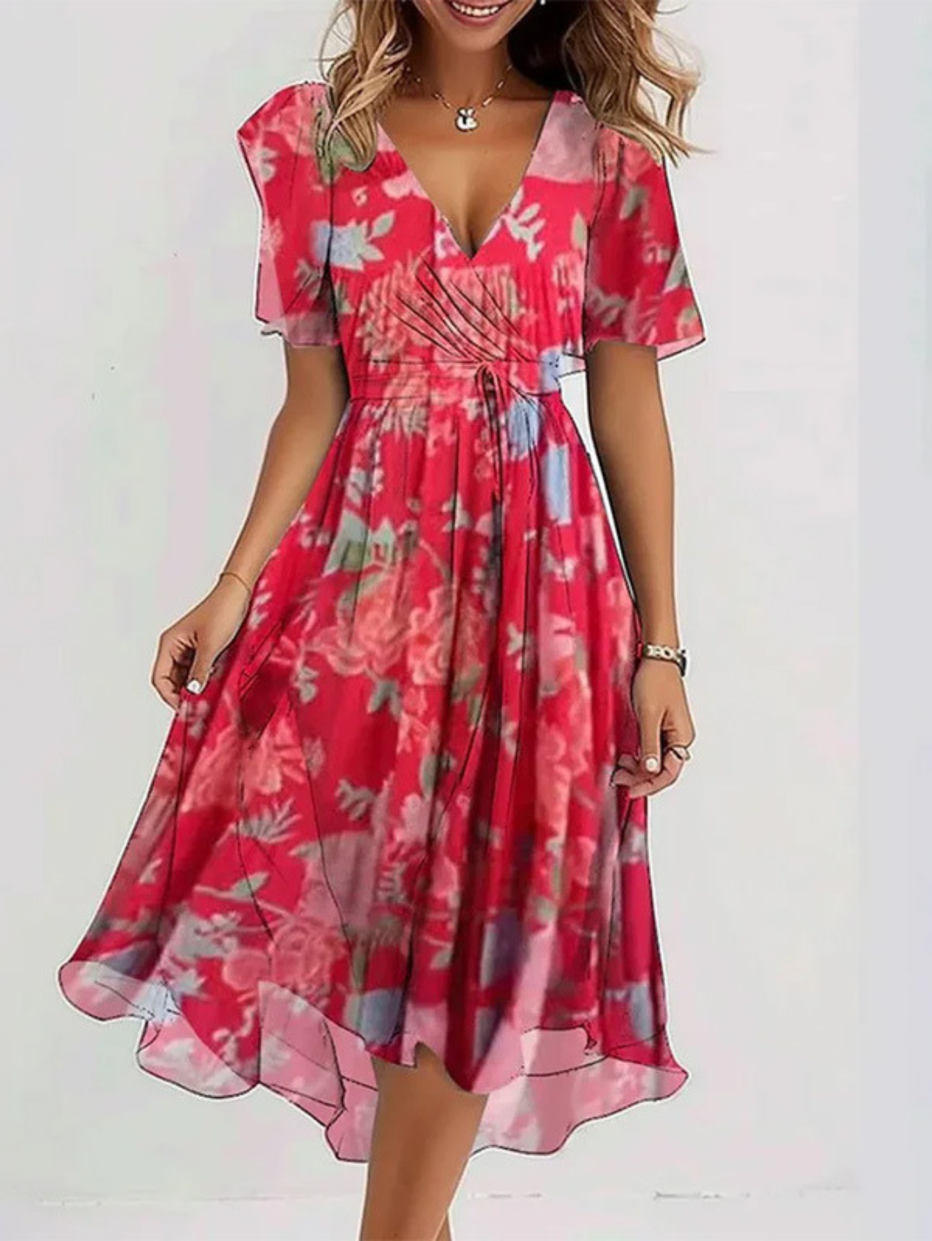 LAVINA™ – Robe Midi Boho Vibrante