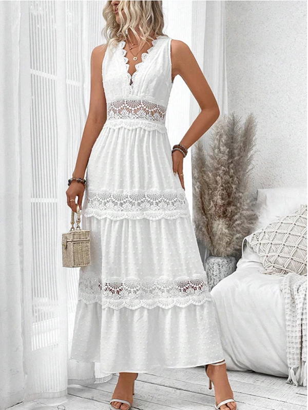 MAIKA™ - Robe en Dentelle à Col V