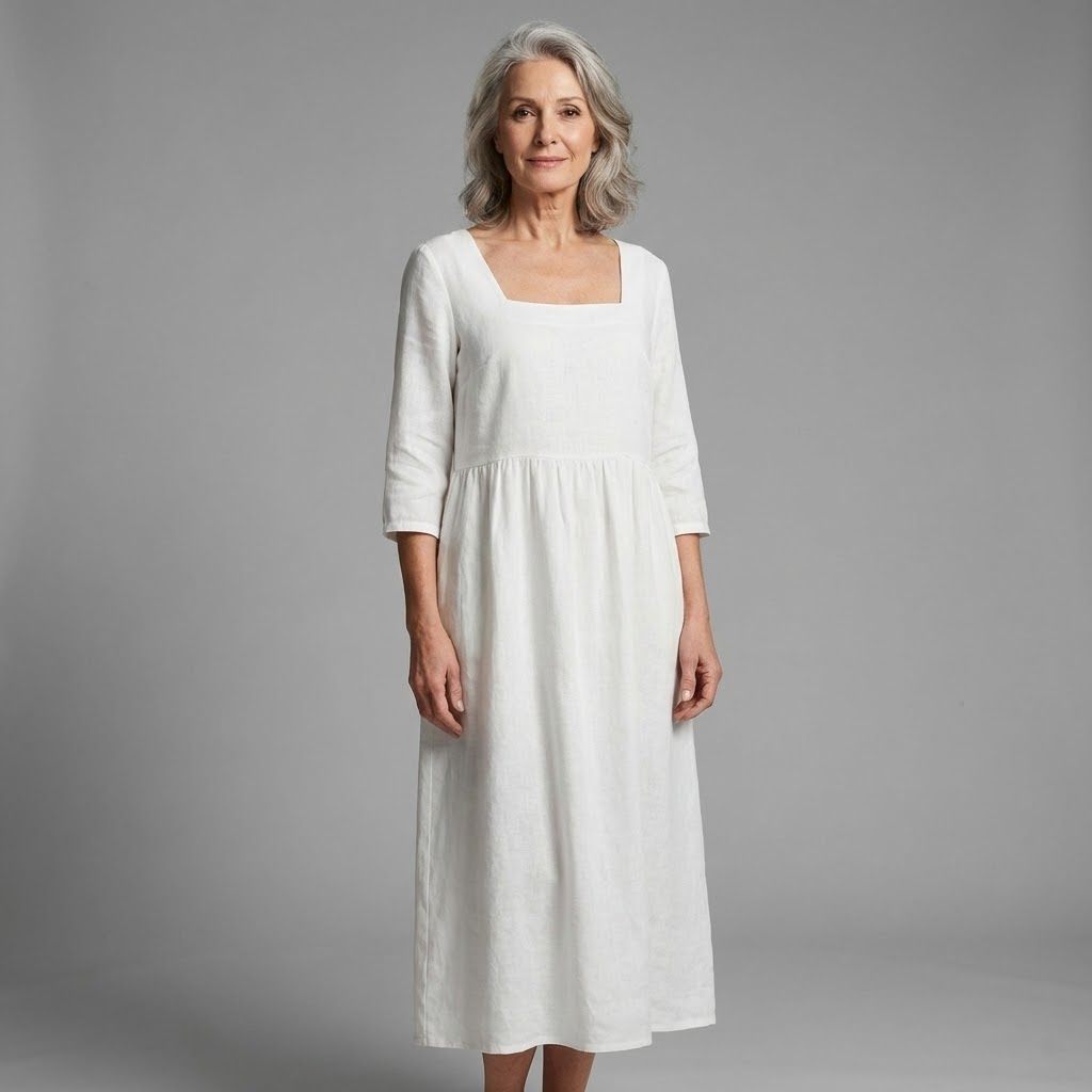 Lunelle – Robe en lin décontractée