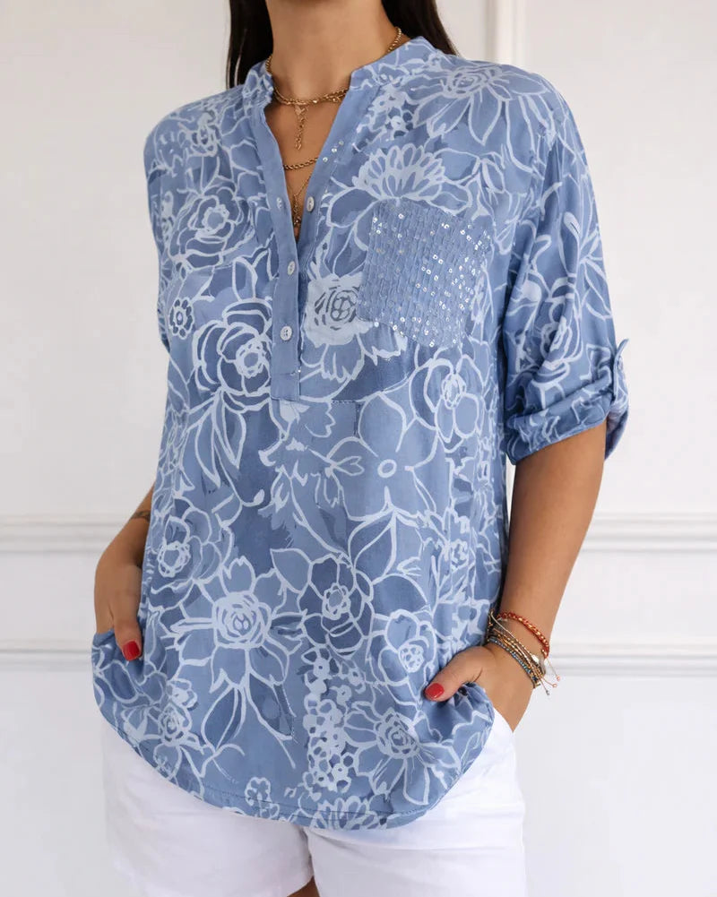 Elora™ - Blouse Élégante avec Poche